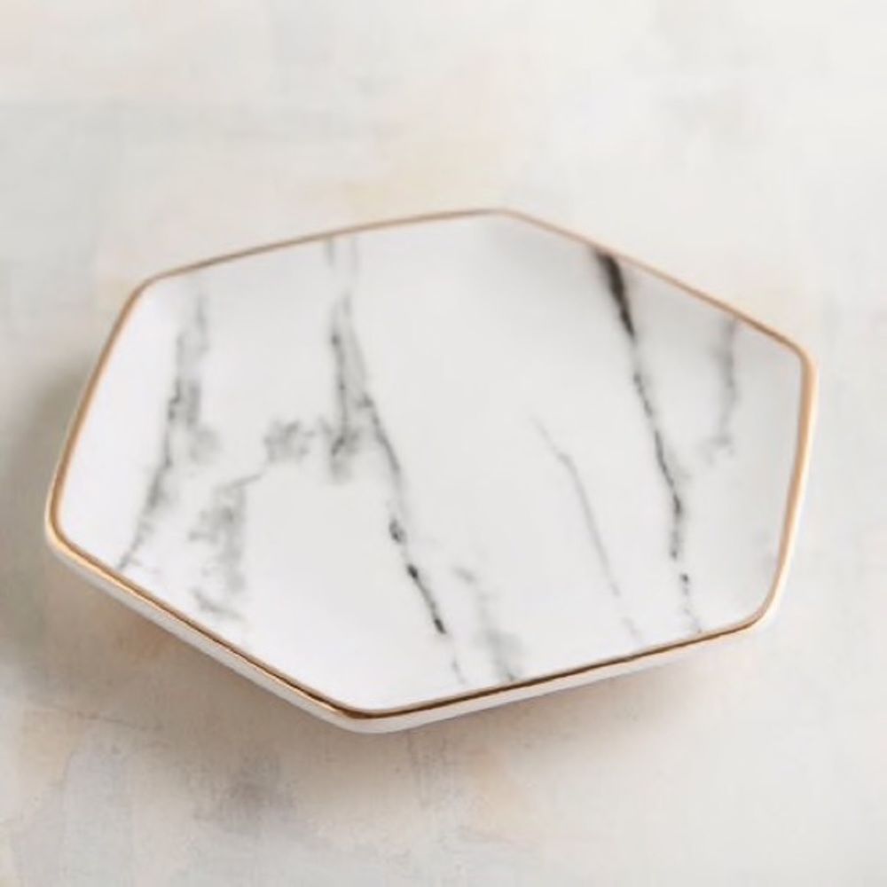 White marble Jewelry Dish